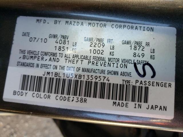 Photo 9 VIN: JM1BL1U5XB1359574 - MAZDA 3 S 