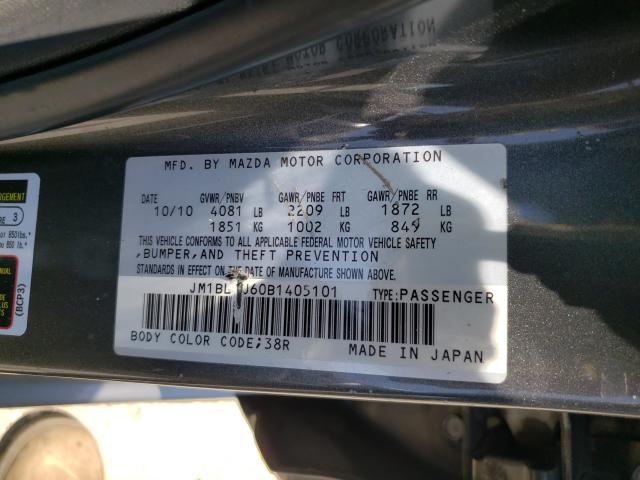 Photo 9 VIN: JM1BL1U60B1405101 - MAZDA 3 S 