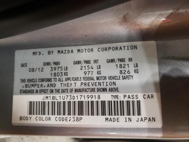 Photo 12 VIN: JM1BL1U73D1719918 - MAZDA 3 I 