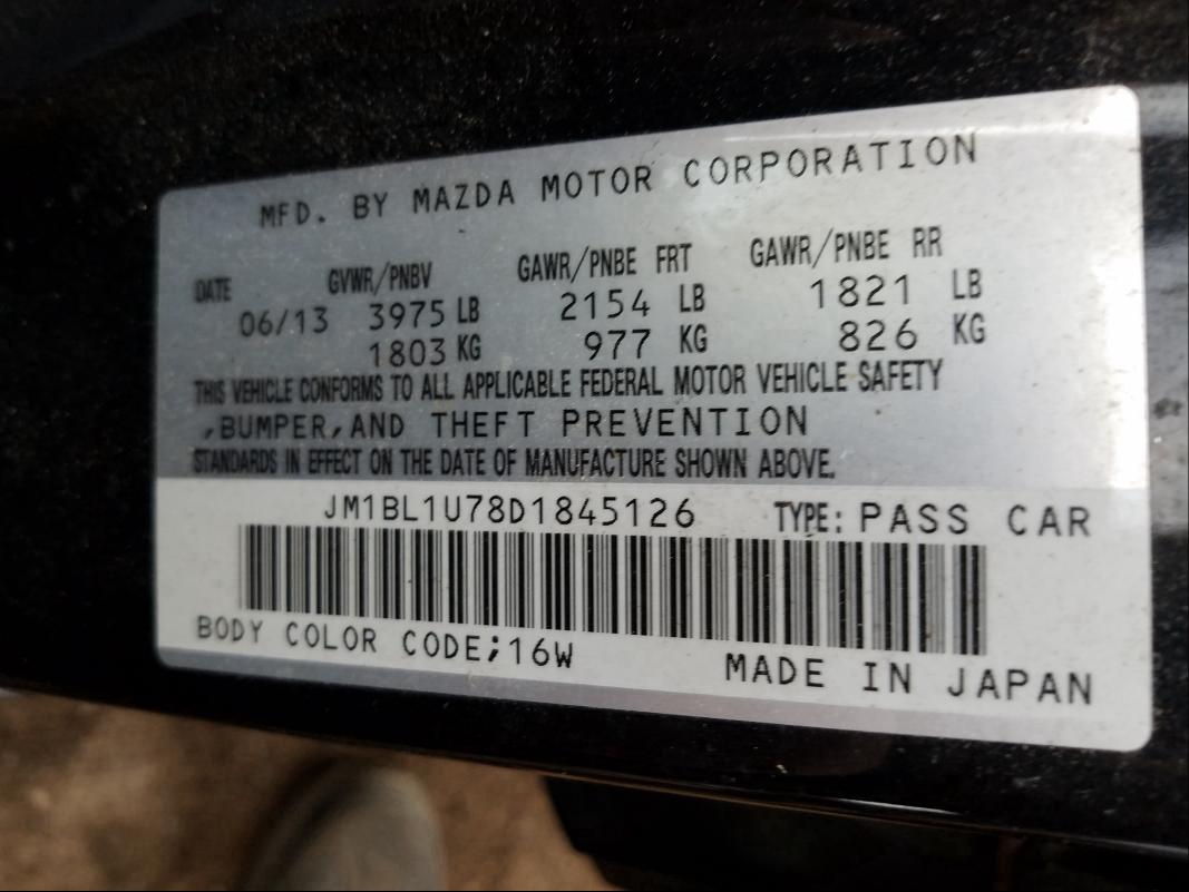 Photo 9 VIN: JM1BL1U78D1845126 - MAZDA 3 I 