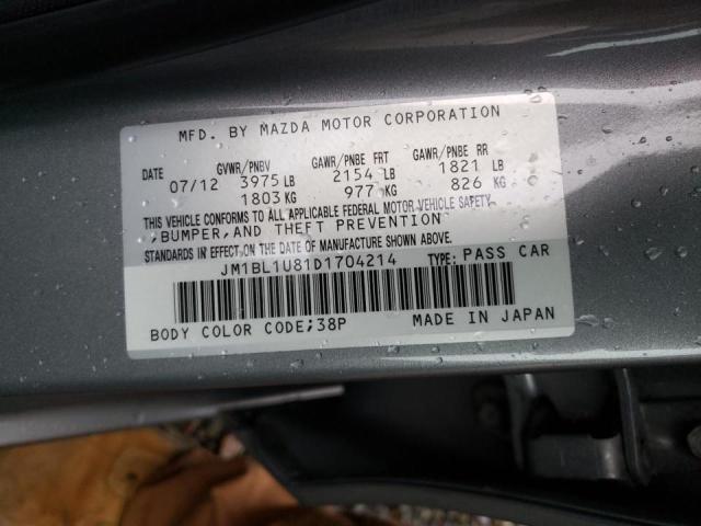 Photo 9 VIN: JM1BL1U81D1704214 - MAZDA 3 I 