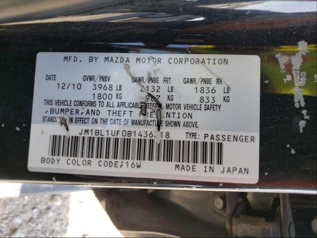 Photo 9 VIN: JM1BL1UF0B1436218 - MAZDA 3 I 