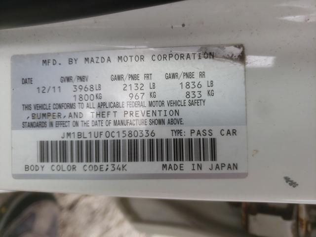 Photo 9 VIN: JM1BL1UF0C1580336 - MAZDA 3 I 