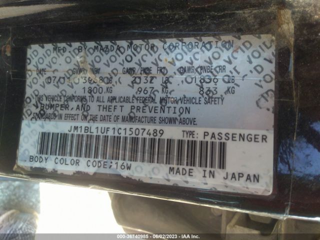 Photo 8 VIN: JM1BL1UF1C1507489 - MAZDA MAZDA3 