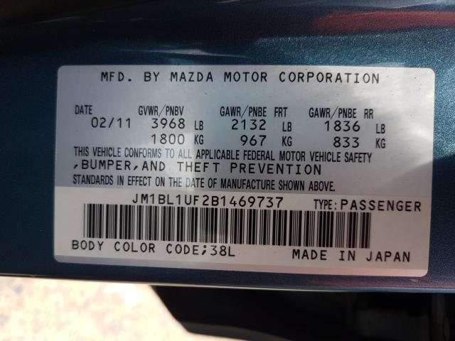 Photo 9 VIN: JM1BL1UF2B1469737 - MAZDA 3 I 