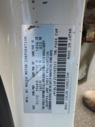 Photo 12 VIN: JM1BL1UF2C1593511 - MAZDA 3 I 