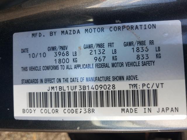 Photo 9 VIN: JM1BL1UF3B1409028 - MAZDA 3 I 