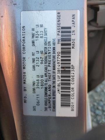 Photo 11 VIN: JM1BL1UF3B1497790 - MAZDA 3 I 