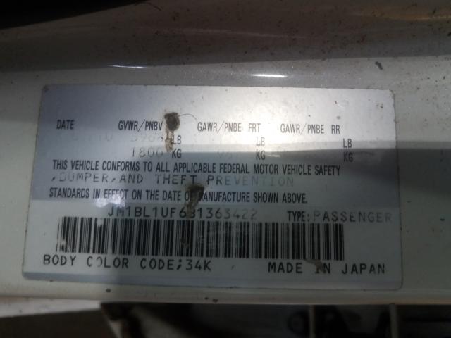 Photo 9 VIN: JM1BL1UF6B1363422 - MAZDA 3 I 