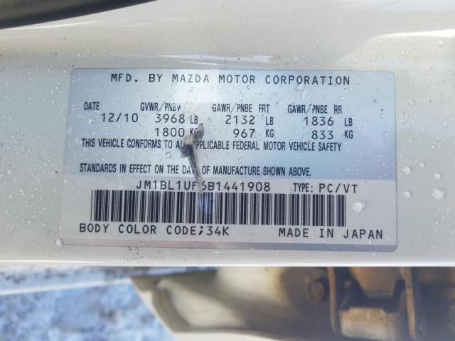 Photo 11 VIN: JM1BL1UF6B1441908 - MAZDA 3 I 