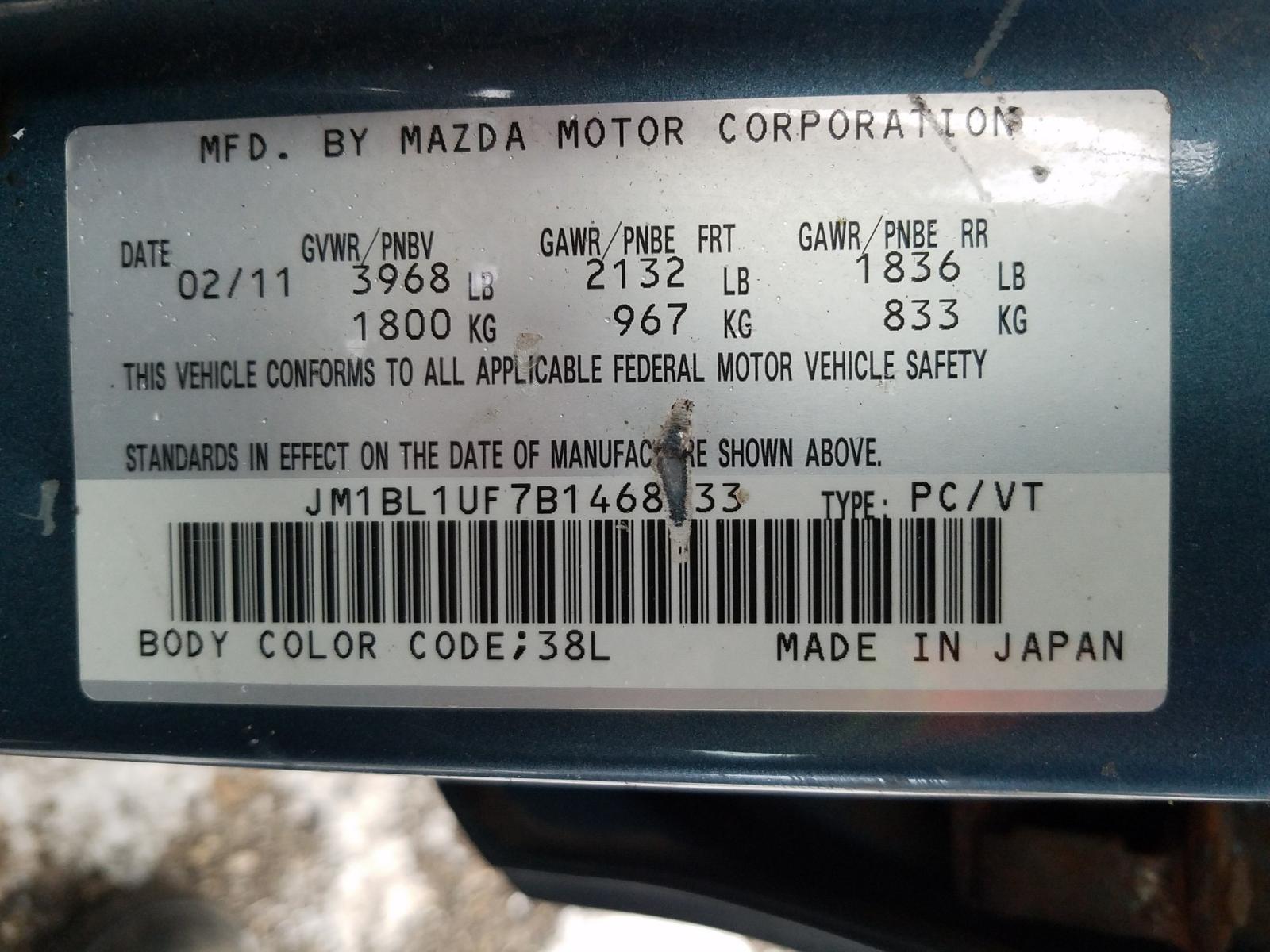 Photo 9 VIN: JM1BL1UF7B1468633 - MAZDA 3 