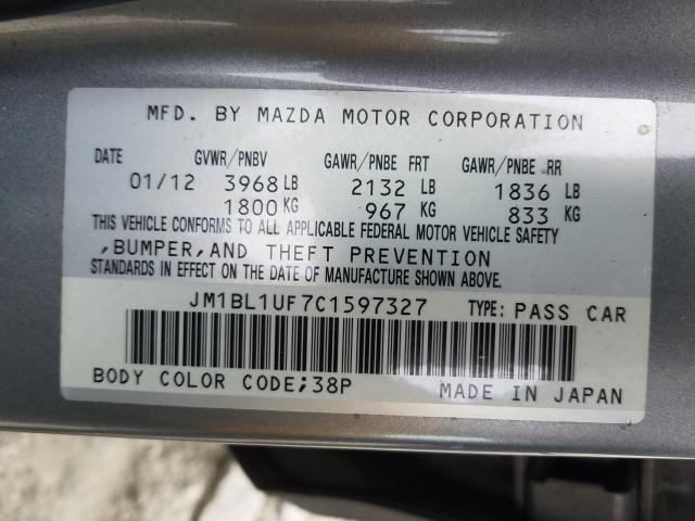 Photo 9 VIN: JM1BL1UF7C1597327 - MAZDA 3 I 