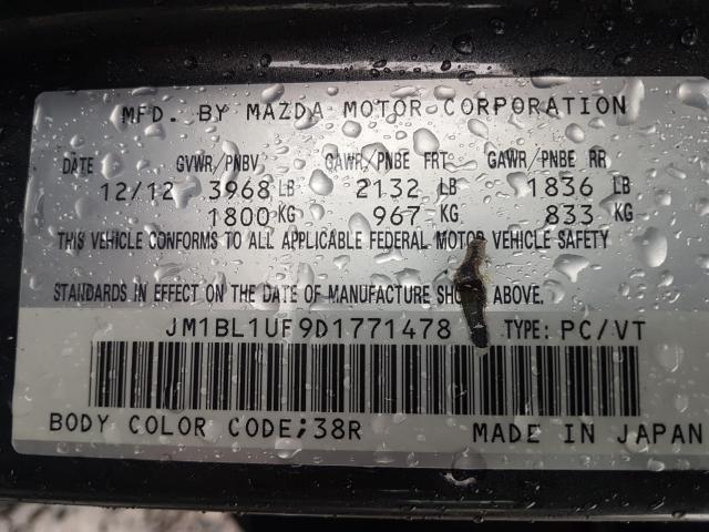 Photo 8 VIN: JM1BL1UF9D1771478 - MAZDA 3 I 