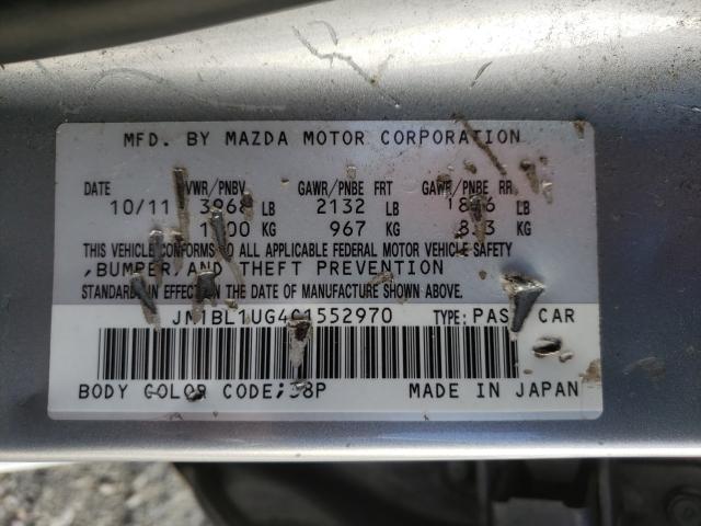 Photo 9 VIN: JM1BL1UG4C1552970 - MAZDA 3 I 