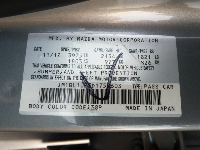 Photo 9 VIN: JM1BL1UP3D1757603 - MAZDA 3 I 