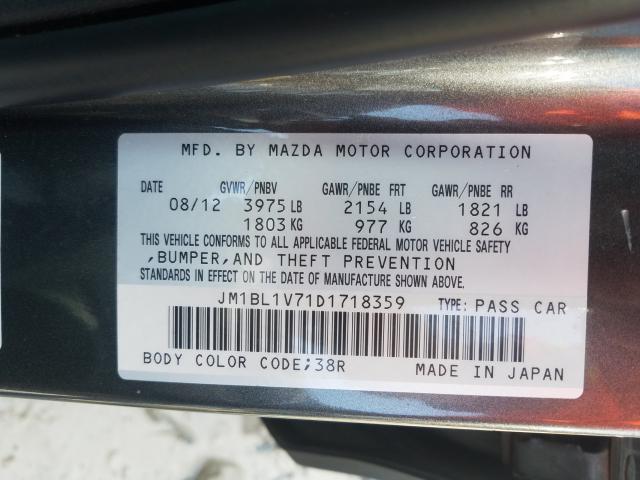 Photo 9 VIN: JM1BL1V71D1718359 - MAZDA 3 I 