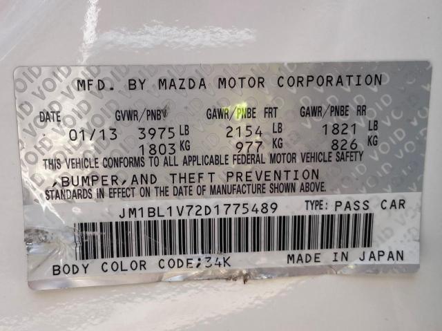 Photo 9 VIN: JM1BL1V72D1775489 - MAZDA 3 I 