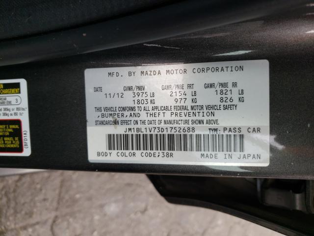 Photo 9 VIN: JM1BL1V73D1752688 - MAZDA 3 I 