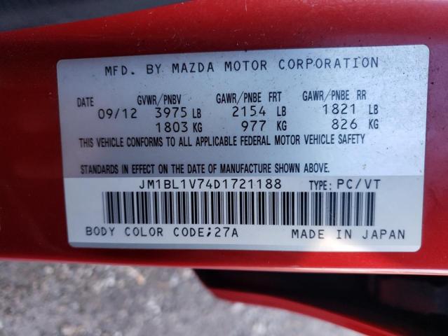 Photo 11 VIN: JM1BL1V74D1721188 - MAZDA 3 