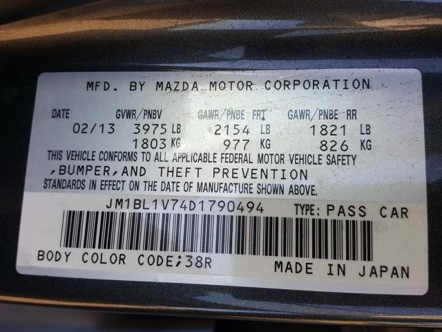 Photo 9 VIN: JM1BL1V74D1790494 - MAZDA 3 I 