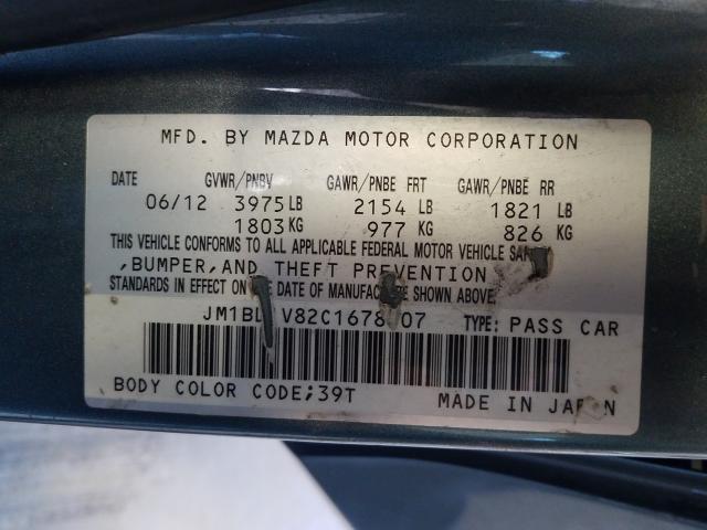 Photo 9 VIN: JM1BL1V82C1678607 - MAZDA 3 I 