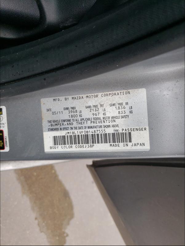 Photo 9 VIN: JM1BL1VF0B1487555 - MAZDA 3 I 