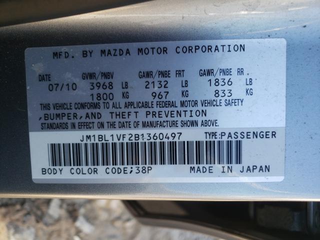 Photo 9 VIN: JM1BL1VF2B1360497 - MAZDA 3 I 