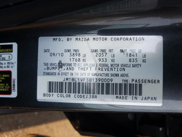 Photo 9 VIN: JM1BL1VF3B1390009 - MAZDA 3 I 