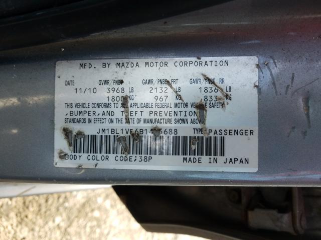 Photo 9 VIN: JM1BL1VF6B1425688 - MAZDA 3 I 