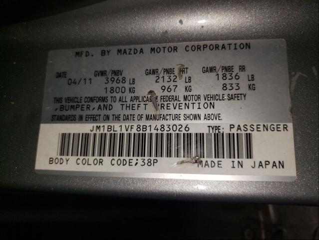 Photo 9 VIN: JM1BL1VF8B1483026 - MAZDA 3 I 