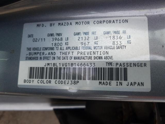 Photo 9 VIN: JM1BL1VG1B1466433 - MAZDA 3 I 