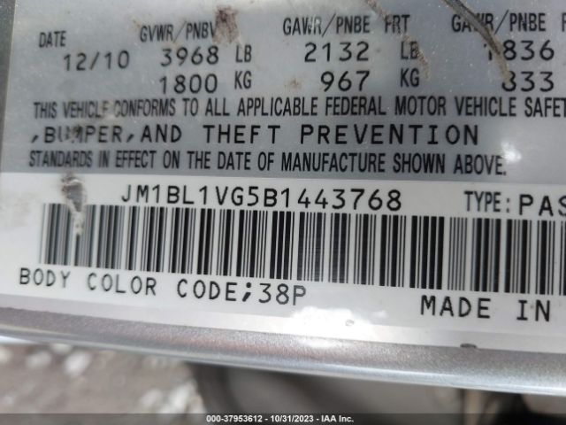 Photo 8 VIN: JM1BL1VG5B1443768 - MAZDA MAZDA3 