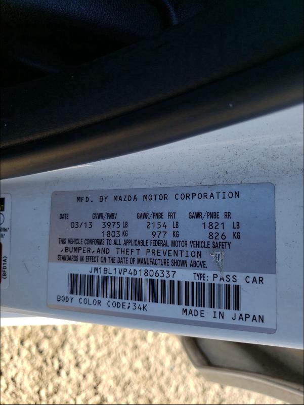 Photo 9 VIN: JM1BL1VP4D1806337 - MAZDA 3 I 