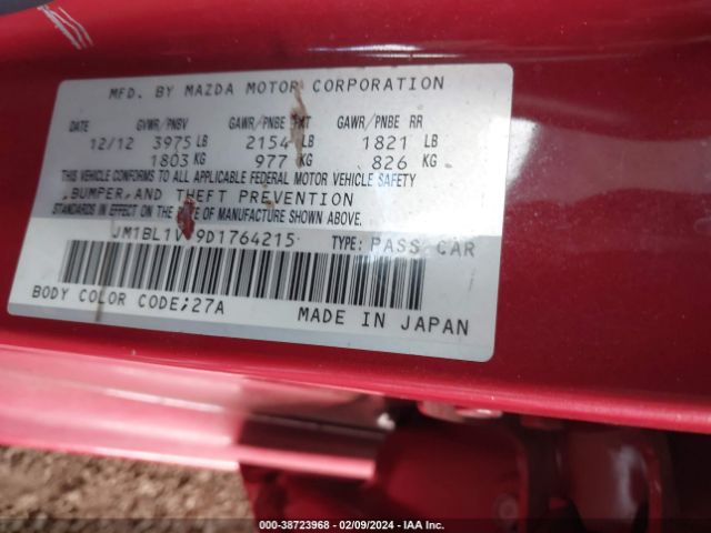 Photo 8 VIN: JM1BL1VP9D1764215 - MAZDA MAZDA3 