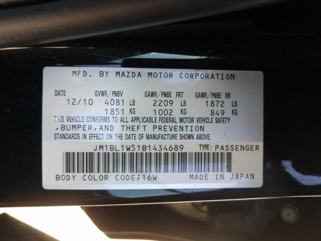 Photo 9 VIN: JM1BL1W51B1434689 - MAZDA 3 S 