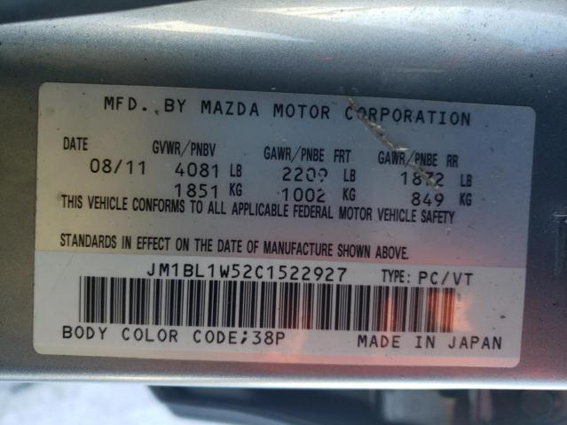 Photo 11 VIN: JM1BL1W52C1522927 - MAZDA 3 S 