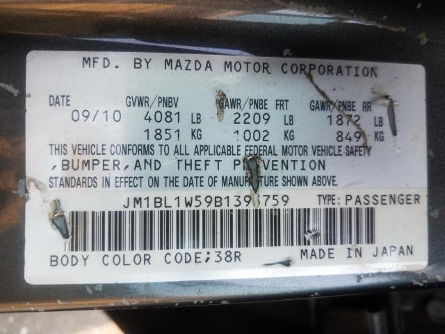 Photo 9 VIN: JM1BL1W59B1393759 - MAZDA 3 S 