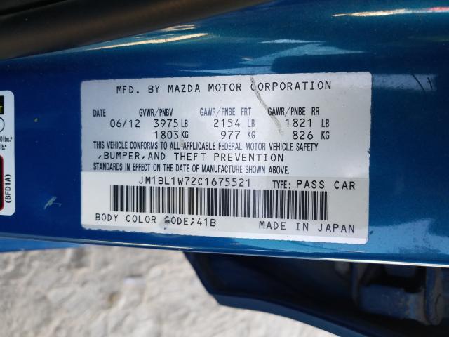 Photo 9 VIN: JM1BL1W72C1675521 - MAZDA 3 I 