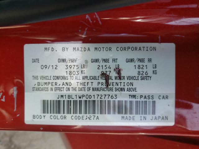 Photo 9 VIN: JM1BL1WP0D1727763 - MAZDA 3 I 