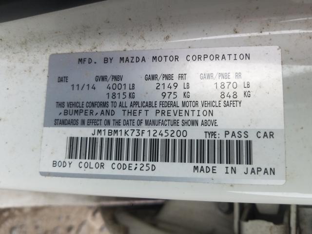 Photo 9 VIN: JM1BM1K73F1245200 - MAZDA MAZDA3 