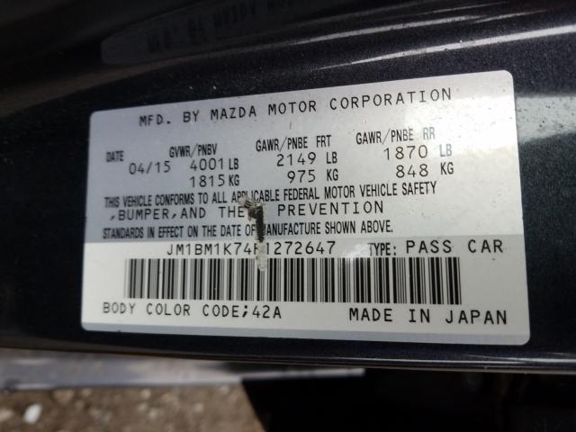 Photo 9 VIN: JM1BM1K74F1272647 - MAZDA 3 SPORT 