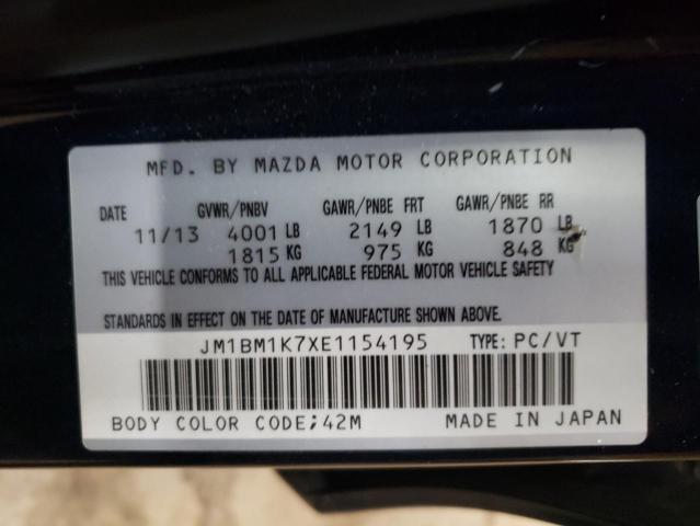 Photo 9 VIN: JM1BM1K7XE1154195 - MAZDA 3 SPORT 