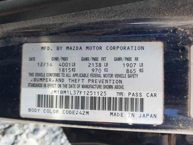 Photo 9 VIN: JM1BM1L37F1251125 - MAZDA 3 TOURING 