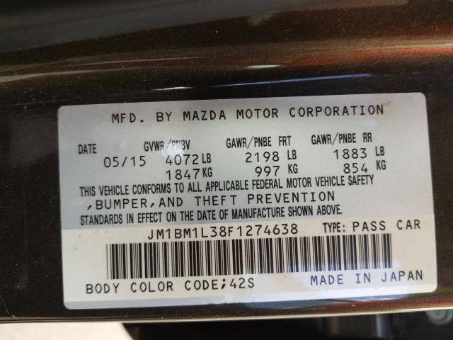 Photo 9 VIN: JM1BM1L38F1274638 - MAZDA 3 