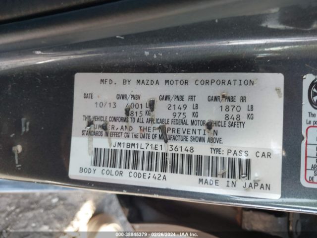 Photo 8 VIN: JM1BM1L71E1136148 - MAZDA MAZDA3 