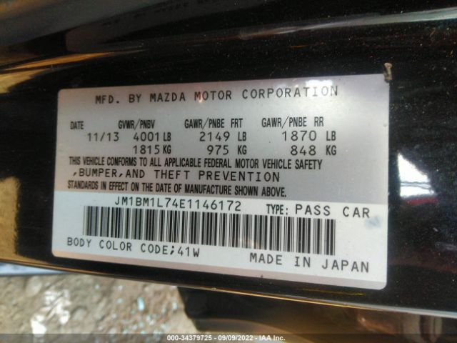 Photo 8 VIN: JM1BM1L74E1146172 - MAZDA 3 