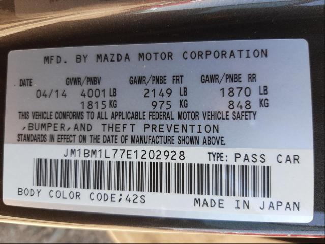 Photo 9 VIN: JM1BM1L77E1202928 - MAZDA 3 TOURING 