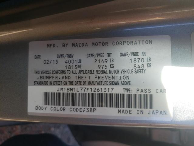 Photo 9 VIN: JM1BM1L77F1261317 - MAZDA 3 TOURING 