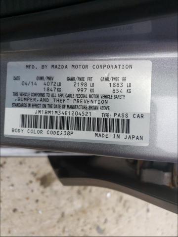 Photo 9 VIN: JM1BM1M34E1204521 - MAZDA 3 GRAND TO 