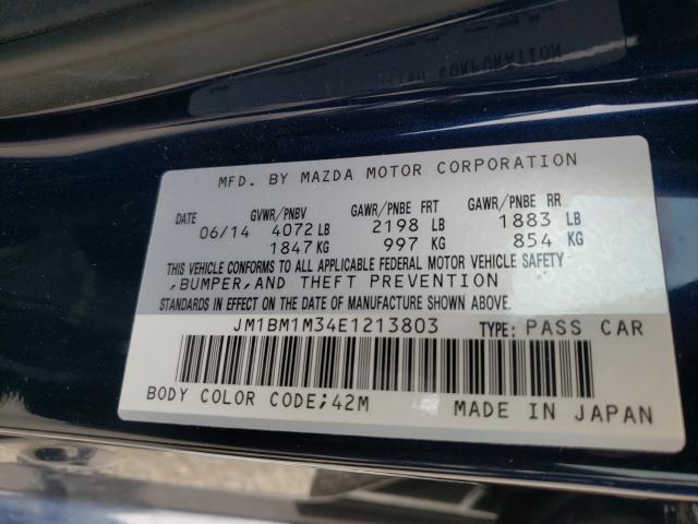 Photo 9 VIN: JM1BM1M34E1213803 - MAZDA 3 GRAND TO 